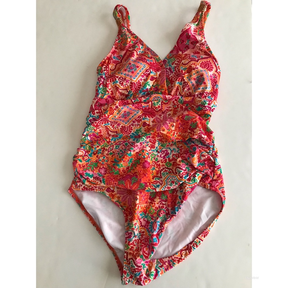 Lauren Ralph Lauren Pink Printed Swimsuit Size 6.